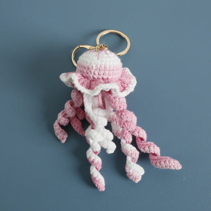 Hand-knitted Yarn Jellyfish Pendant