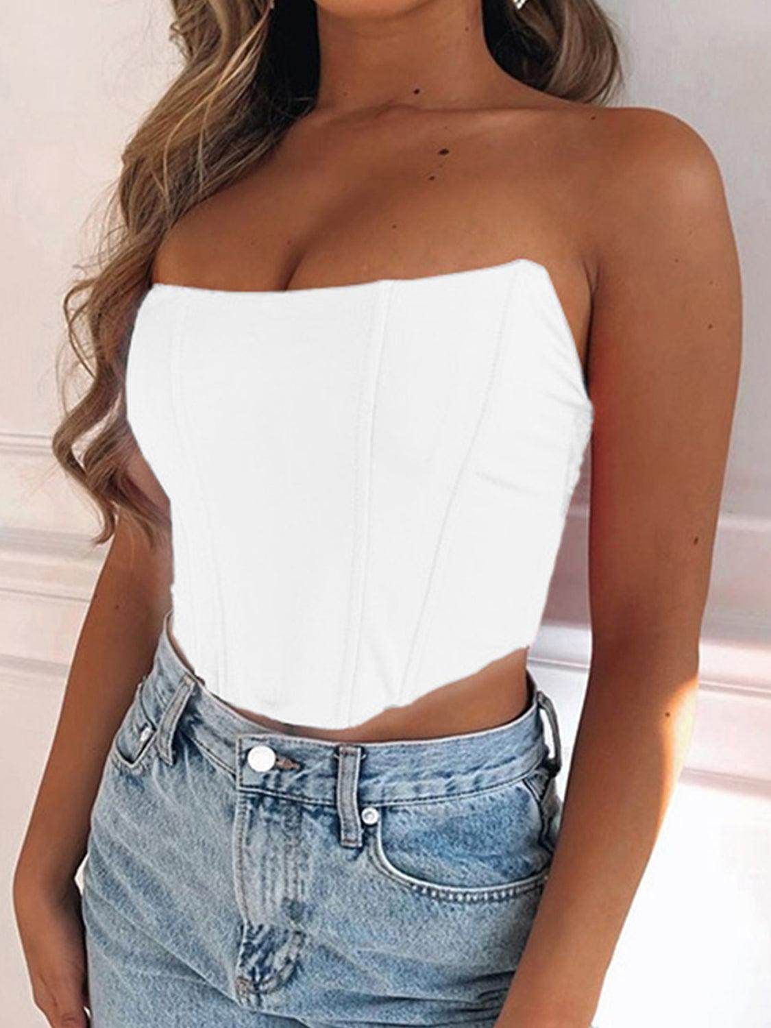 Stylish Tube Cropped Top for Effortless Summer Fashion