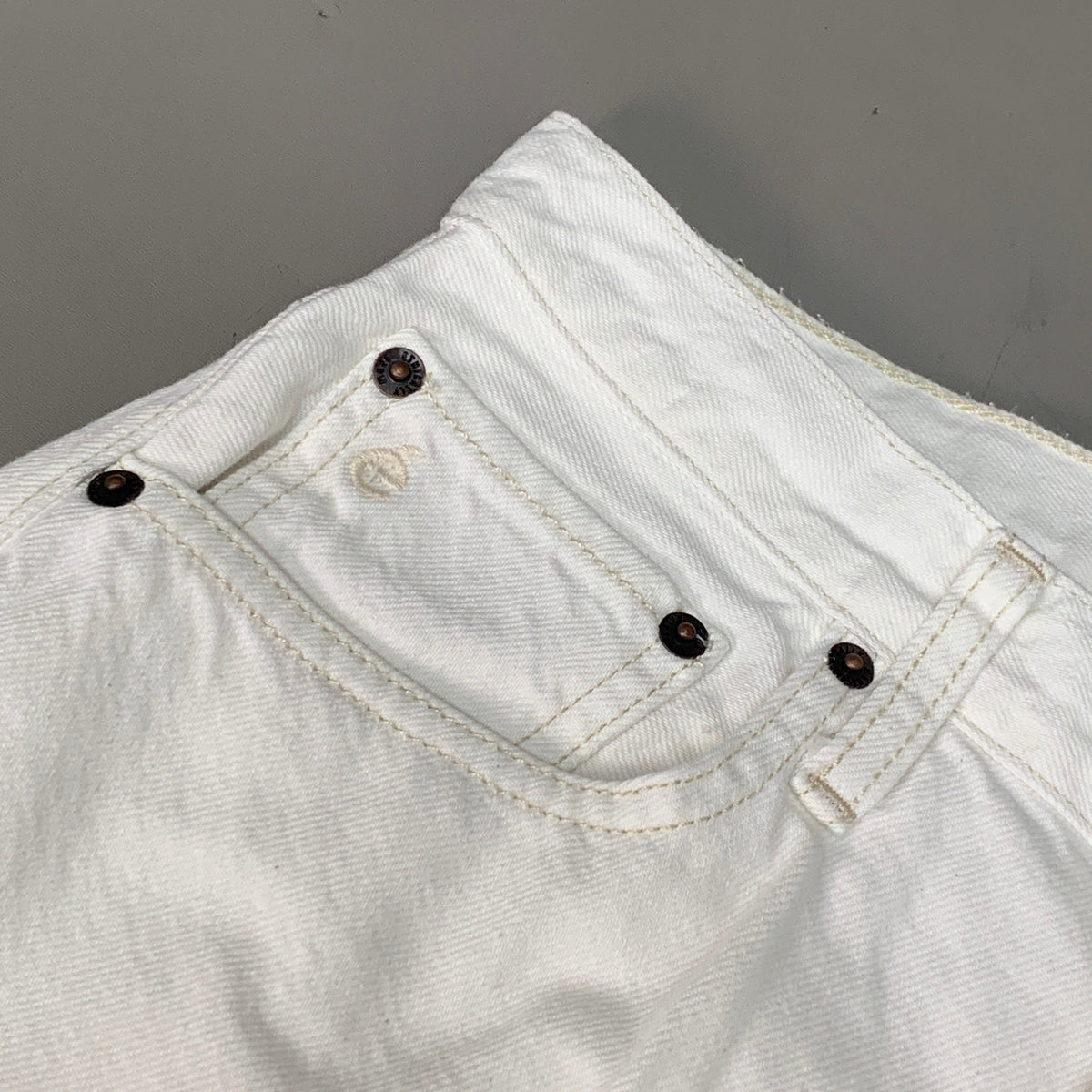 ETICA Tyler High Waist Straight Leg Ankle jeans Vintage White Size 27 EW180114A