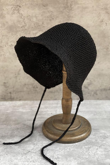New Knitted Women's Back Slit Bucket Hat