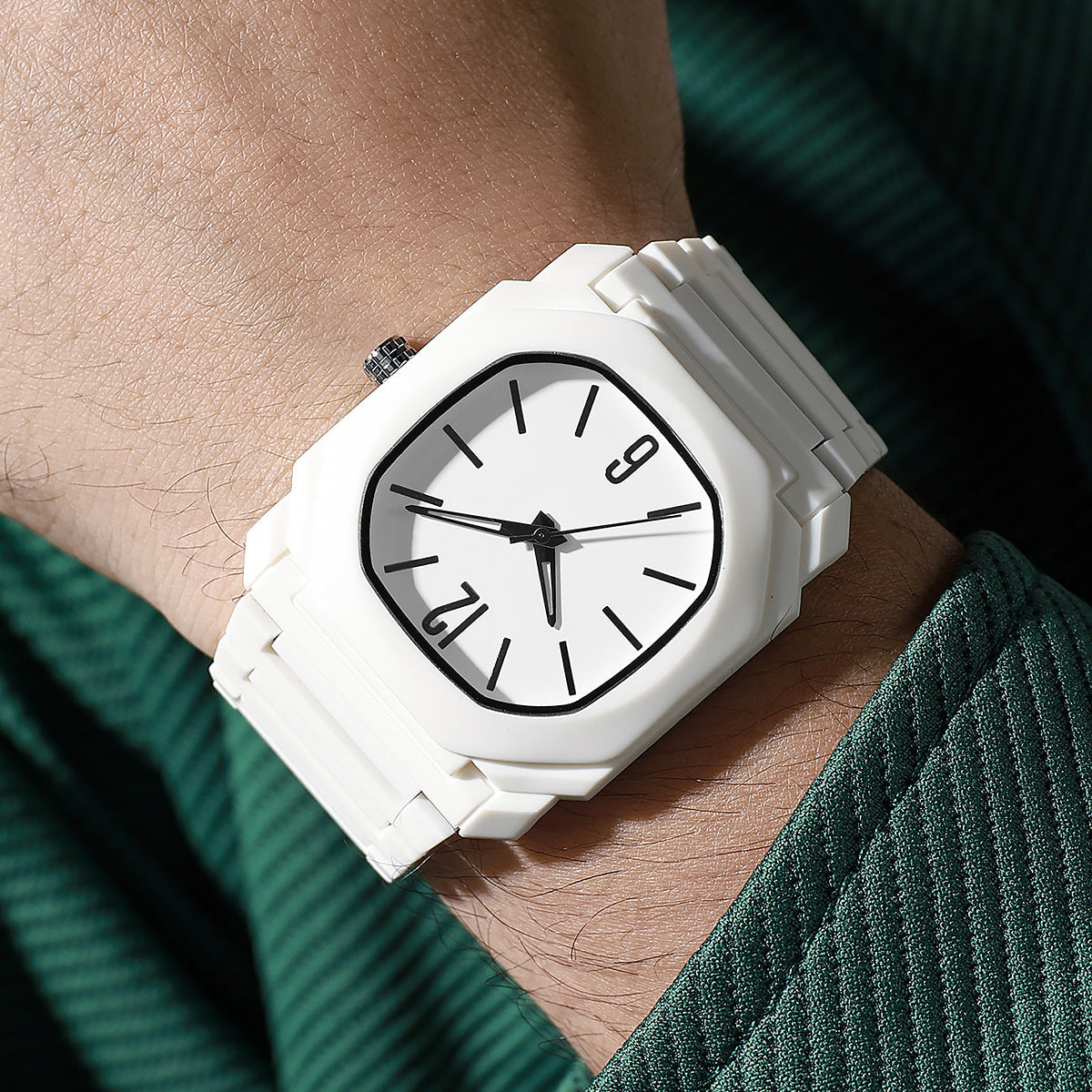 Lightweight Mixed-scale Octagonal Minimalist Quartz Wristwatch