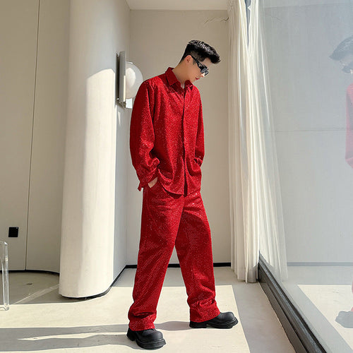 Mens Casual Shirt And Pants Set