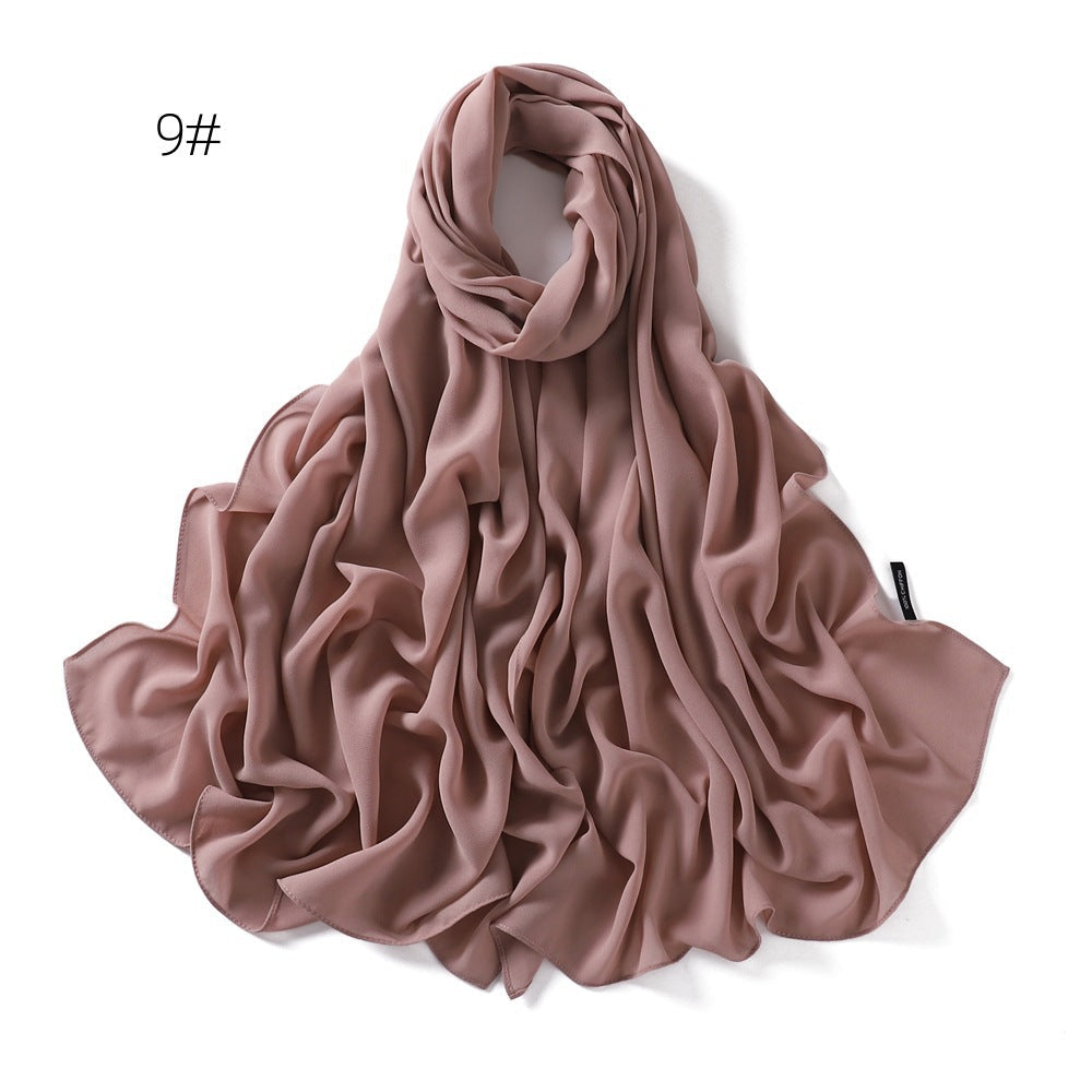 Soft Draping Solid-color Scarf For Women