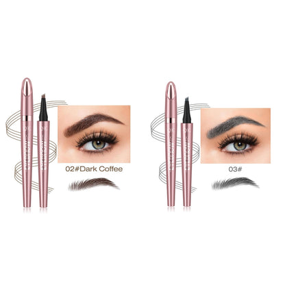 Waterproof And Smooth Not Smudge Four-fork Liquid Eyebrow Pencil