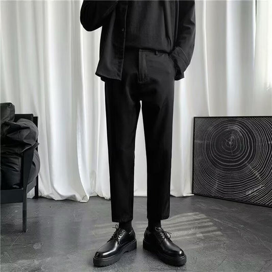Men's Dress Pants Men's Cropped Slim-fit Casual