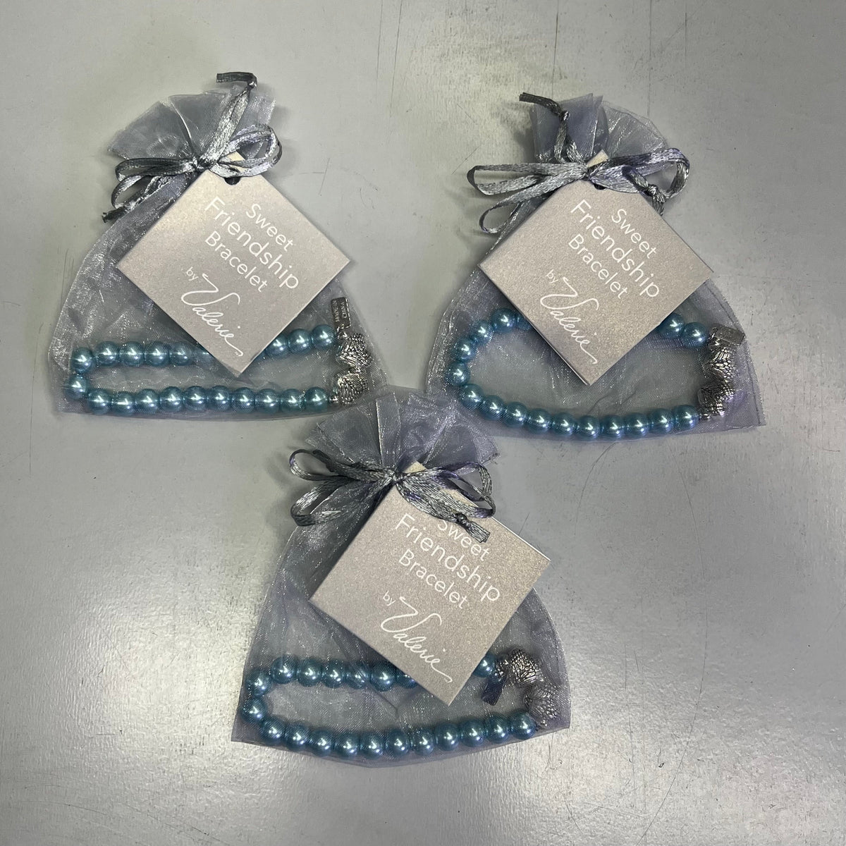 VALERIE PARR HILL Angel Wing Heart & Pearl Friendship Bracelets Average Blue