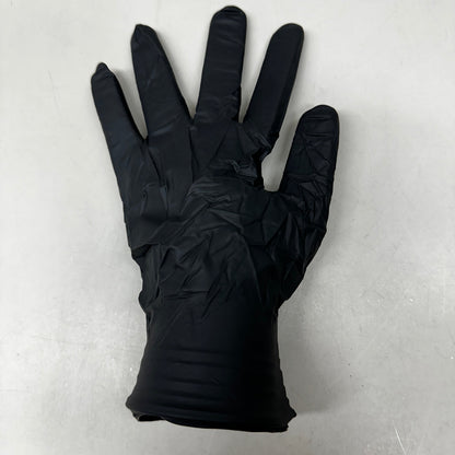 AUTOWURKS (100 PACK) Black Nitrile Disposable Gloves Size: Medium MKL-000M
