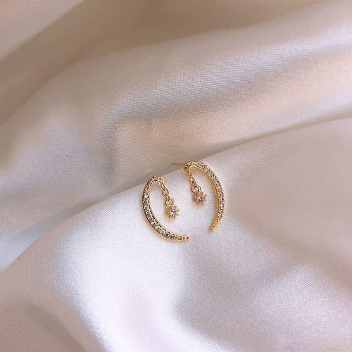 Zircon Moon Earrings Xingyue Earrings Earrings