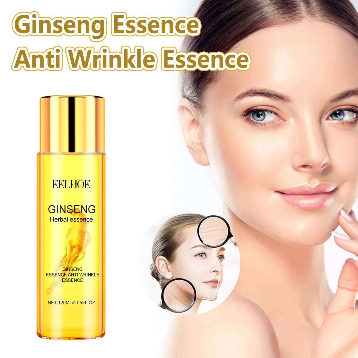 Ginseng Essence Anti Wrinkle Essence, Wrinkles Firming Facial Skin Smooth And Tender And Elastic