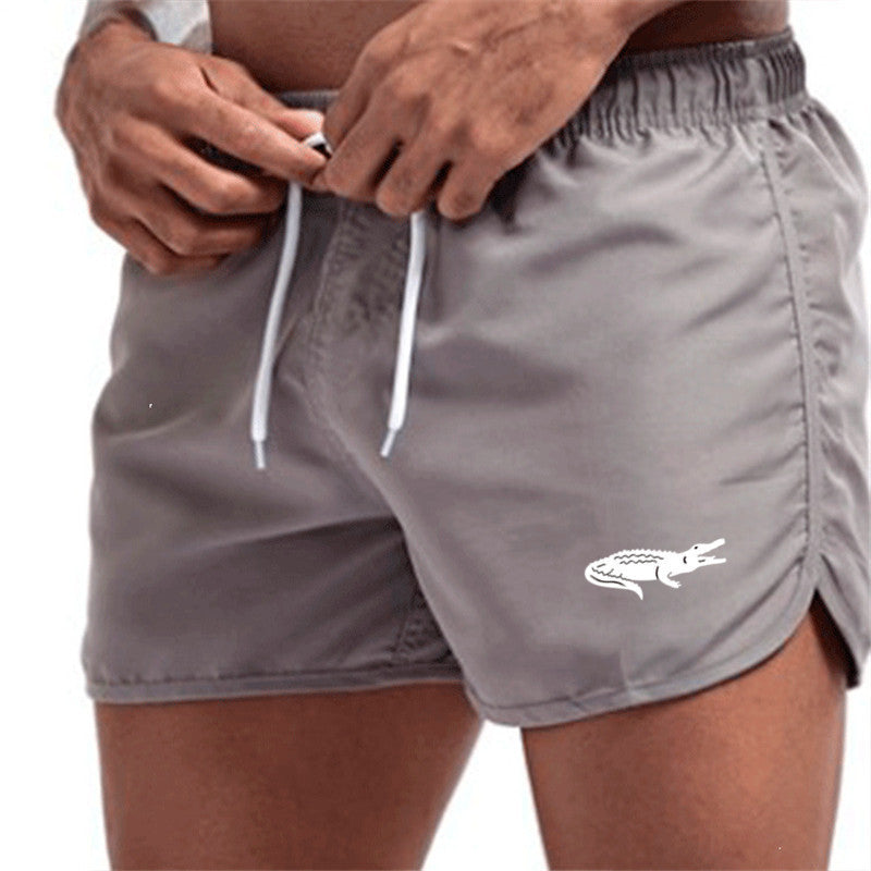 Mens Fashionable Beach Shorts Polyester Multi-Color Sports Three-Quarter-Length Shorts