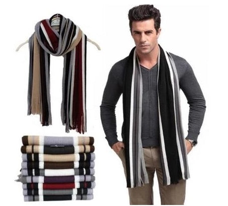 Autumn And Winter Fringed Men's Scarves