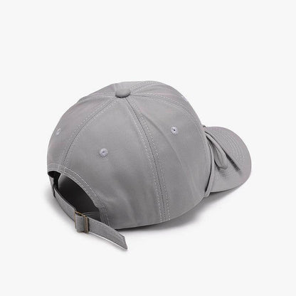 Tied Bow Cotton Baseball Cap for Stylish Summer Wear