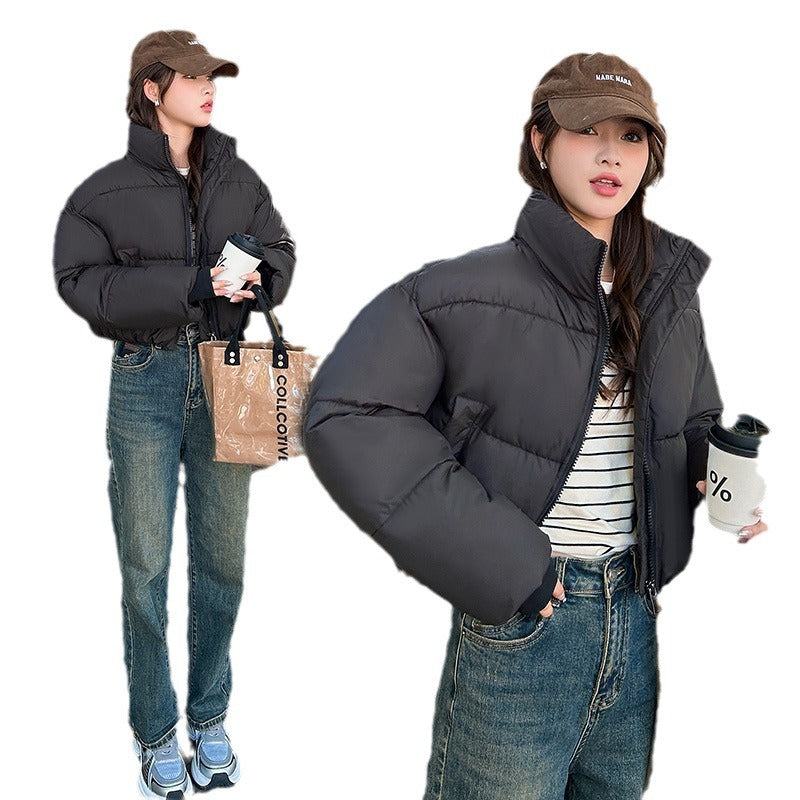 Stand-up Collar Thick Down Cotton Jacket Coat