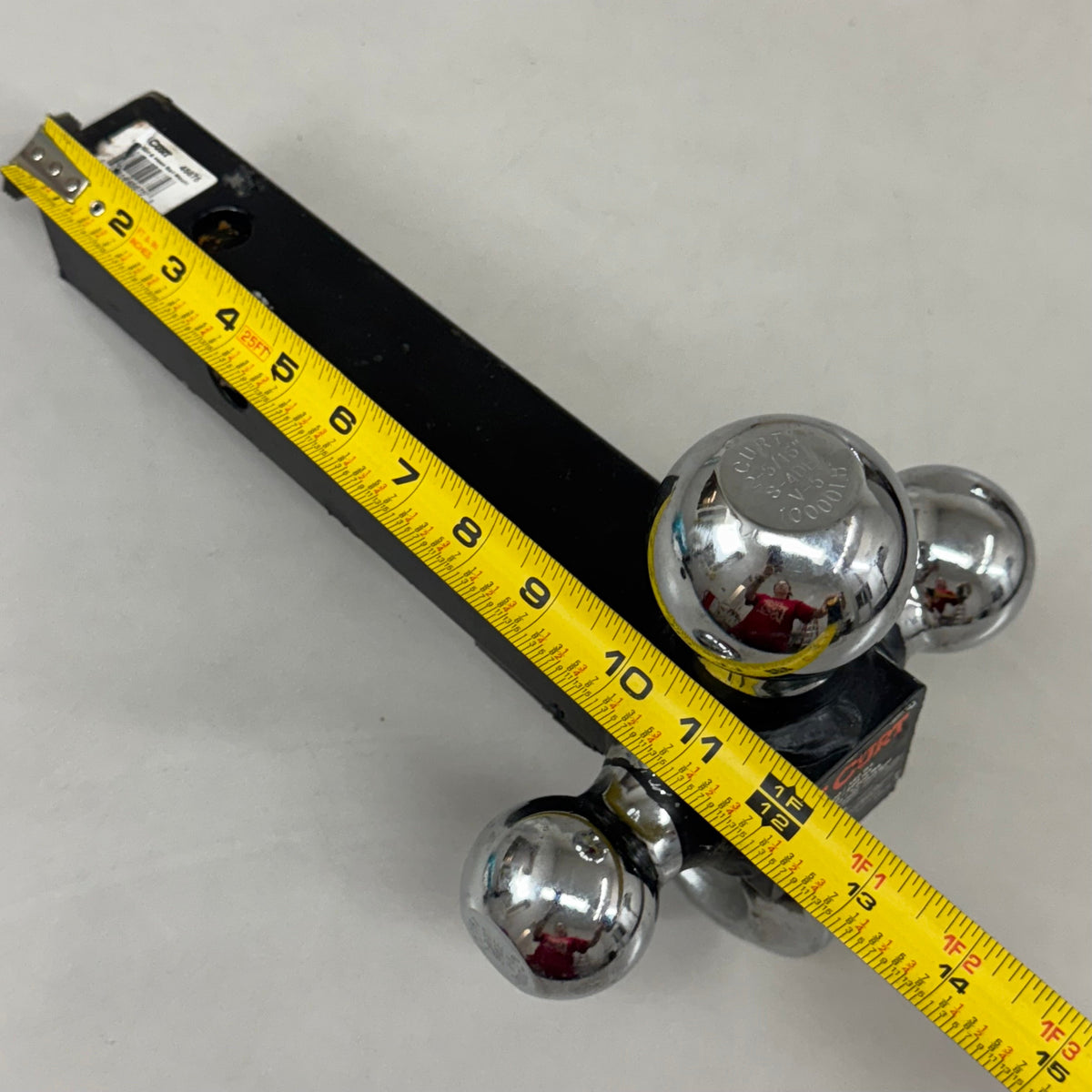 CURT Multi-Ball Mount & Hook 1' overall length Black 50785C-R8 (As-is )