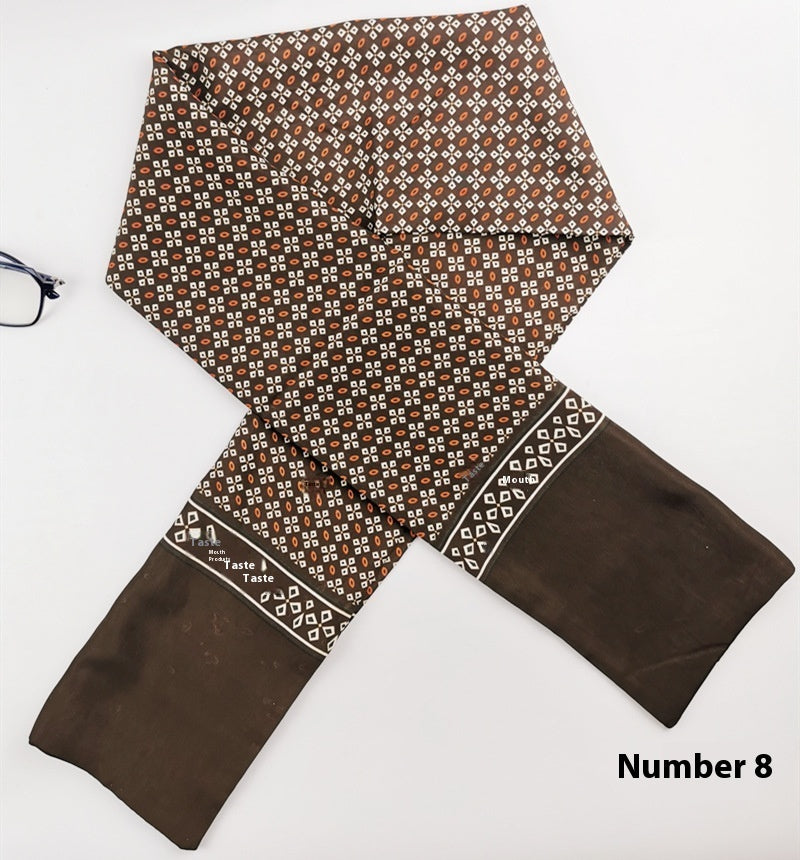Men's Silk Cashmere Business Long Scarf