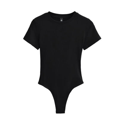 Neck Short Sleeve Rompers Slim Fit Slimming T-shirt Top