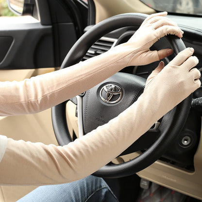 Women's Thin Cotton Sun Protection Gloves