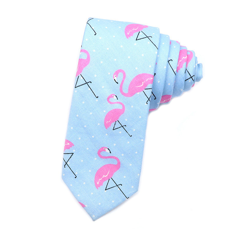 Korean Style Narrow Men's Clothing Cotton Tie