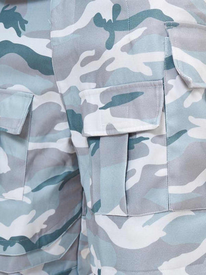 Camouflage Loose Wide Leg Paratrooper Pants Men