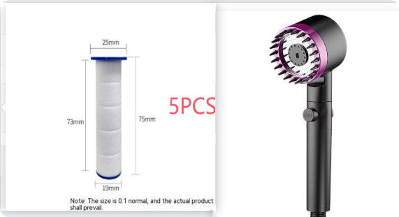 The Third Gear Adjustable Strong Supercharged Shower Head Household Bath Shower Hose Shower Head