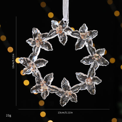 Christmas Decorations Sequined Acrylic Pendant