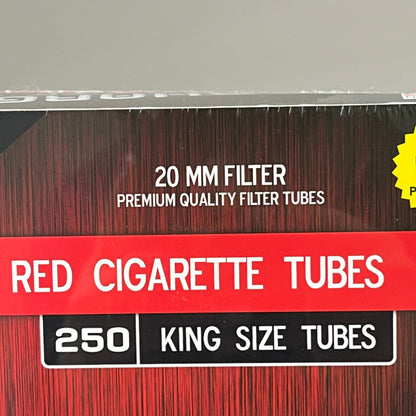 SHARGIO 100mm 250 Ct. (4 Pack) Red Cigarette Filter Tubes King Size