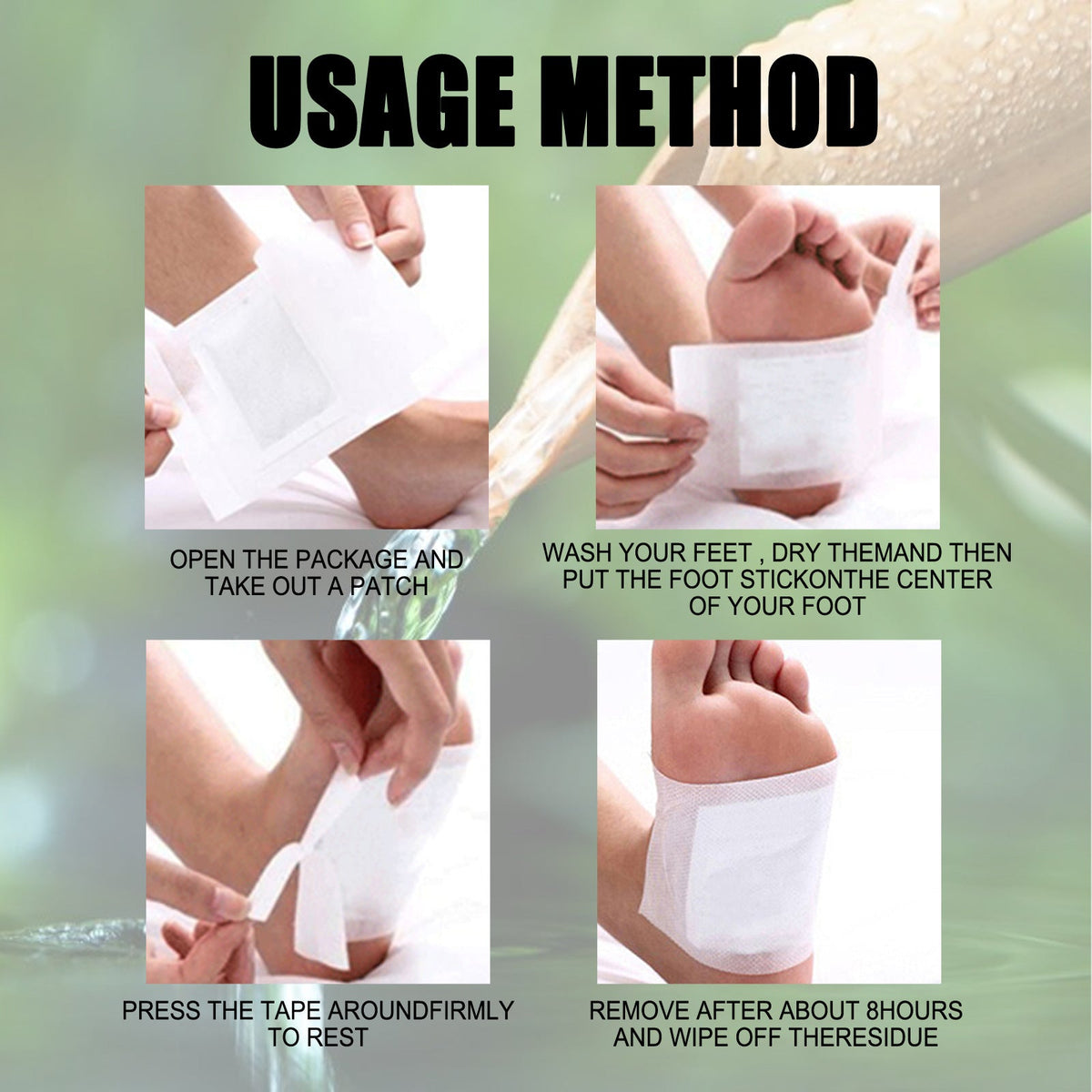 Bamboo Vinegar Sole Patch Gentle Clean Comfortable Massage Foot Relief Sole Discomfort Care Patch - Alibaba