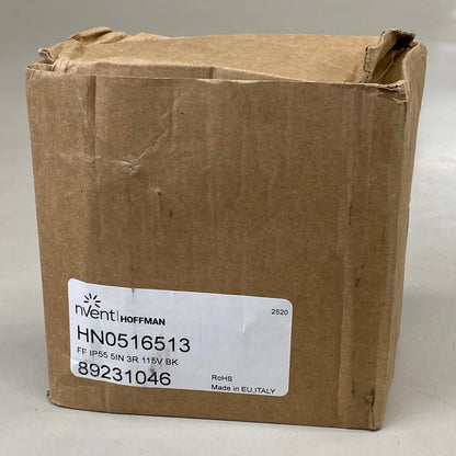 HOFFMAN 3R Side-Mount Filter Fan 5.9"x5.9"x2.9" Black HN0516513