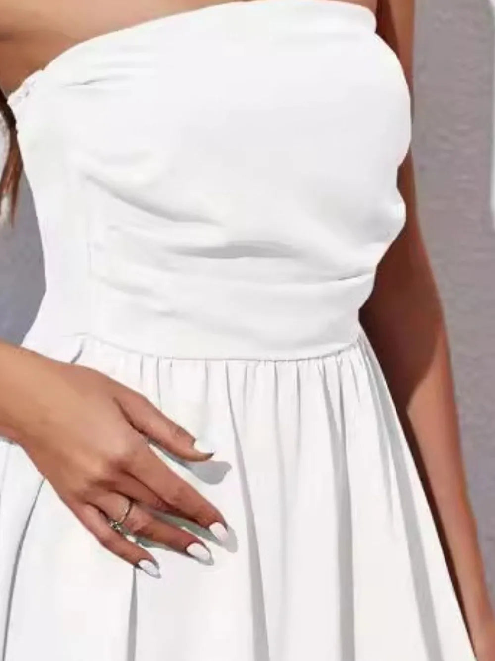 Ruched Tube Mini Dress