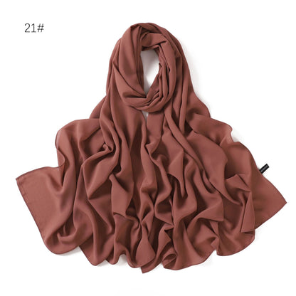 Soft Draping Solid-color Scarf For Women