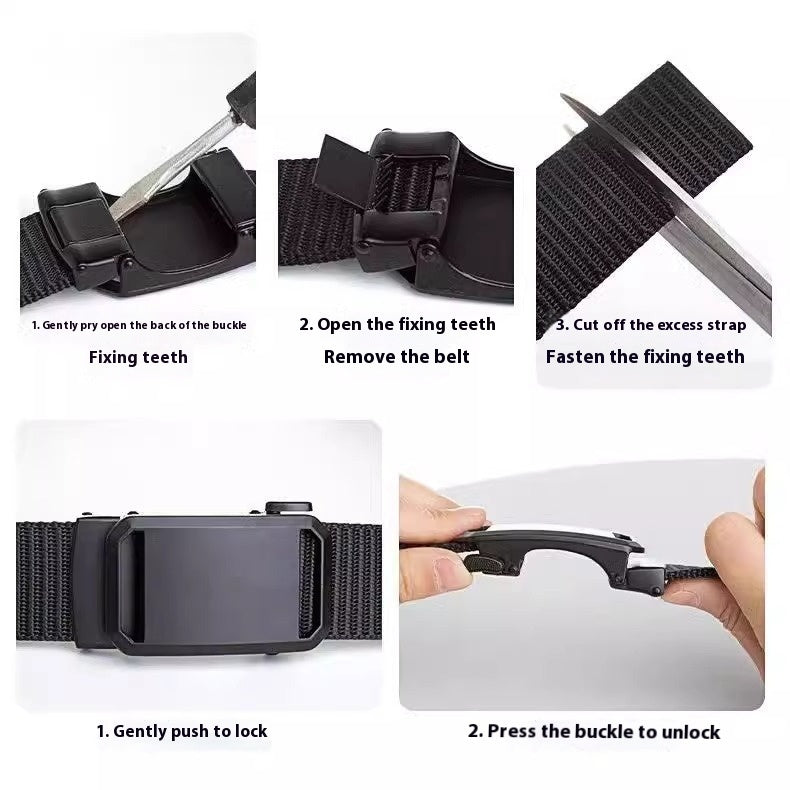 Men's Canvas Nylon Belt Lightweight And Ultra-thin