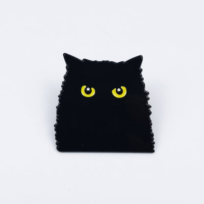 Black Catstyle Brooch, Versatile And Niche, Made Of Alloy For Clothing