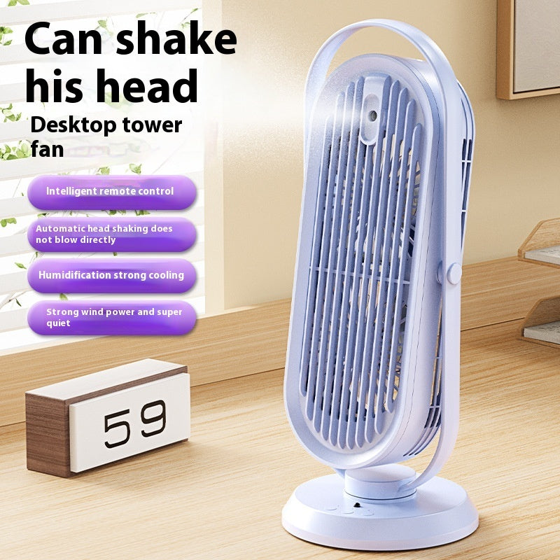 USB Tower Fan Spray Humidifier Desktop