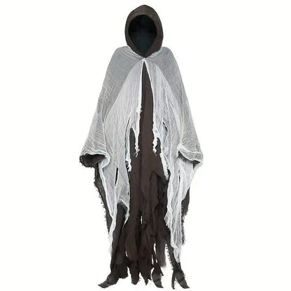 Halloween Witch Cloak Skull-patterned Clothes Death Costume Props