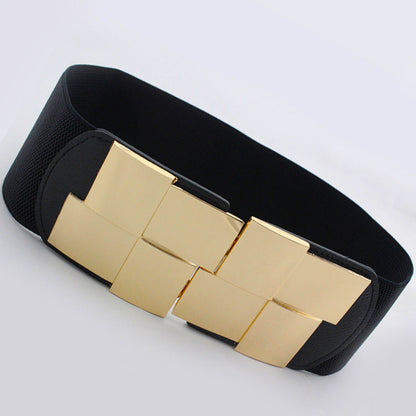 Metal Buckle Elastic Waistband