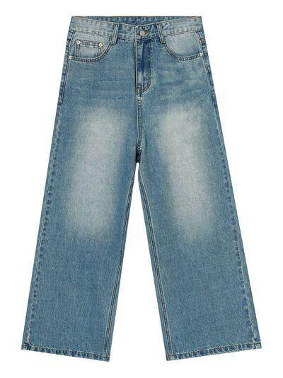 Wide Leg Jeans with Pockets for Comfortable Style