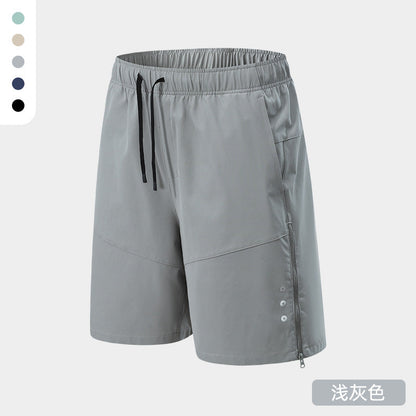 Men Solid Color Loose Fit Five Inch Athletic Shorts Summer Quick Dry Running Training Marathon Casual Workout Shorts