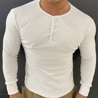 Rugged-thread Athletic Wear Masculine Autumn Style Stretchy Long Sleeves