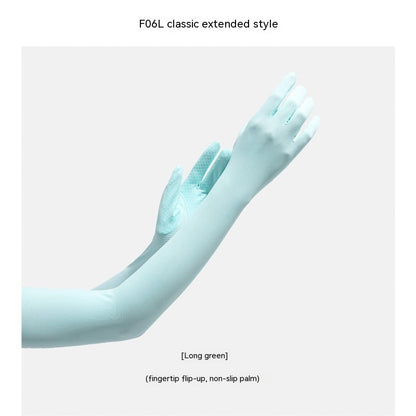 Nylon Ice Silk Long Sun Protection Gloves