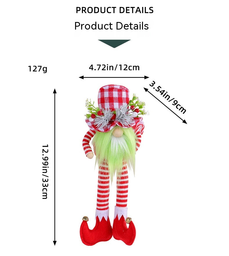 Christmas Long Legs Green Beard Doll Decoration Christmas Decorations