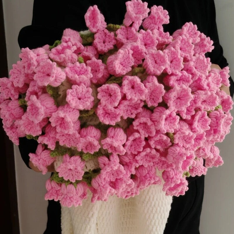 60cm New Creative Rose Bouquet Blanket (Finished), Crocheted Flower Bouquet Gift for Girlfriend