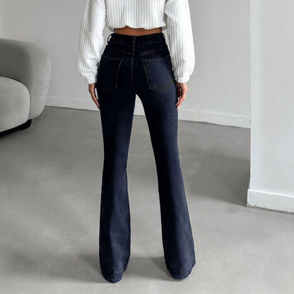 Versatile Womens Bootcut Denim Trousers