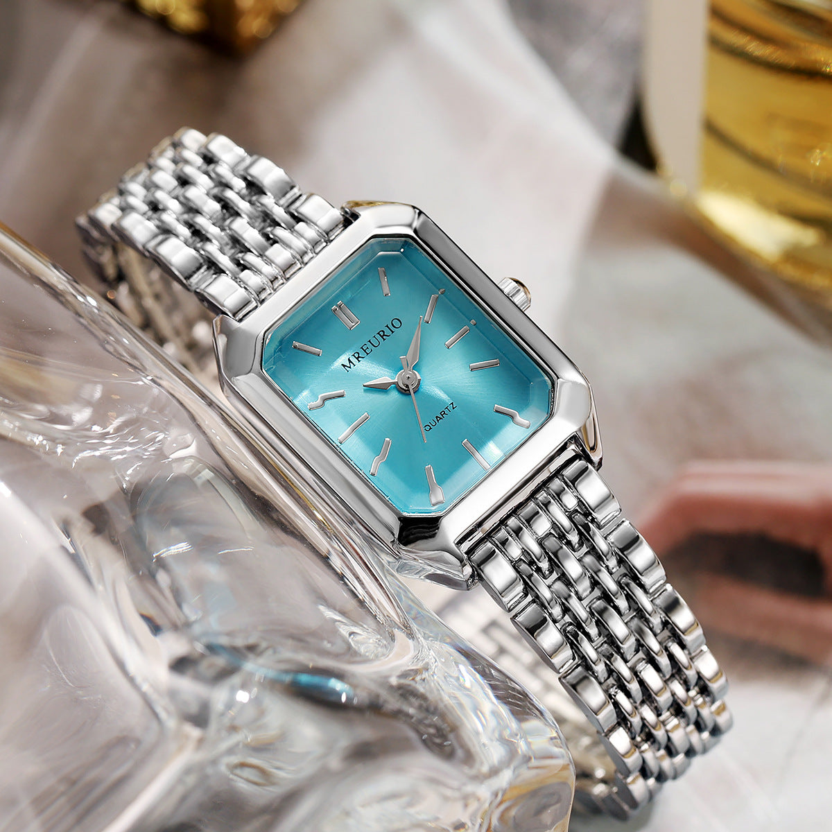 Square Ladies' Steel-band Watch
