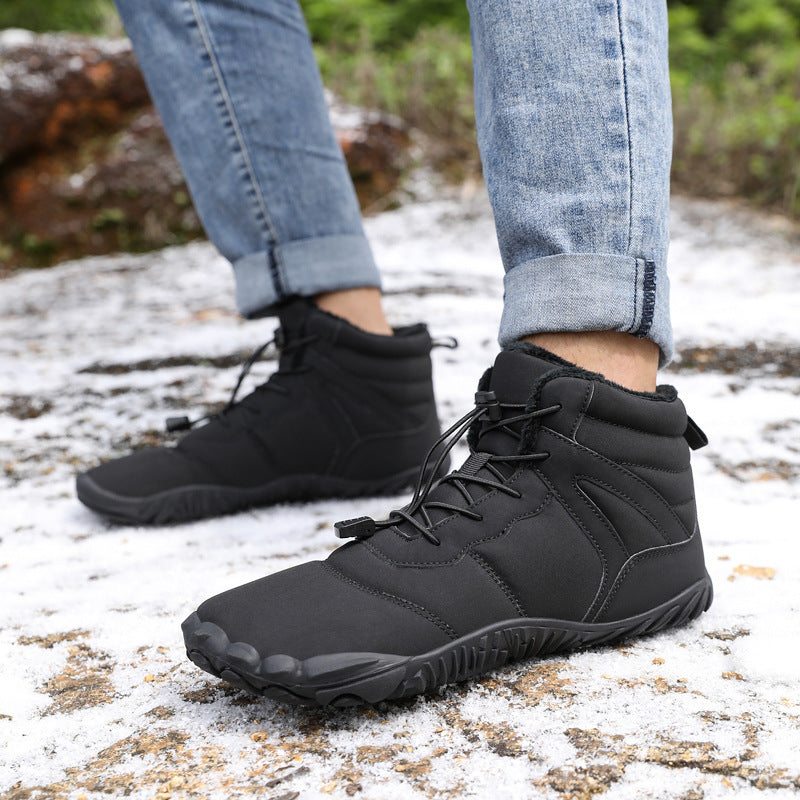 Couple Fleece-lined Hiking Shoes Non-slip Casual
