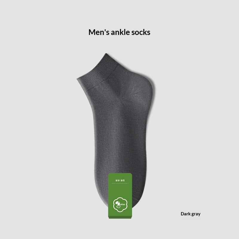 Men's Pure Cotton Odor-Resistant Sweat-Absorbent Mid-Calf Socks For Summer
