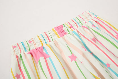 Women's Striped Color-block Casual Pants