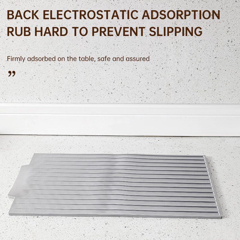 Dishes drain pad insulation pad can be cut kitchen wash countertop drain dishes sink stove water control silicone mat