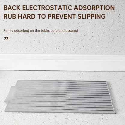Dishes drain pad insulation pad can be cut kitchen wash countertop drain dishes sink stove water control silicone mat