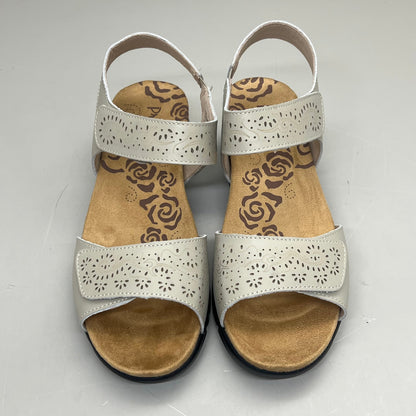 PROPET Wanda Sandal w/Wedge Heel Design Womens Sz 7.5 XX WIDE (4E) Cream WSX203L
