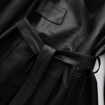 Women's Loose Faux Leather Short Coat